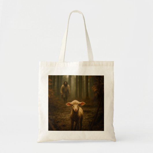 The Good Shepherd and the Lost Lamb – Jesus & Lamb Tote Bag (Voorkant)