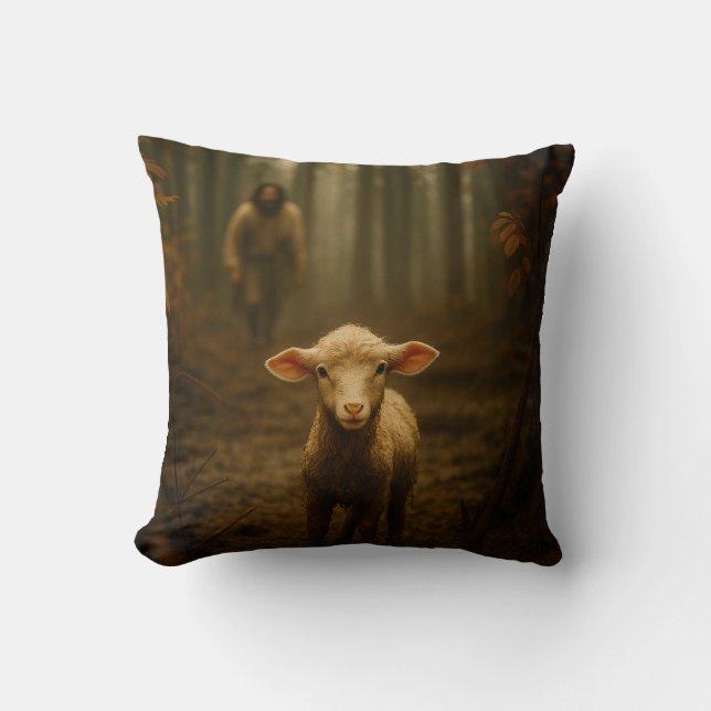 The Good Shepherd and the Lost Lamb Kussen (Voorkant)