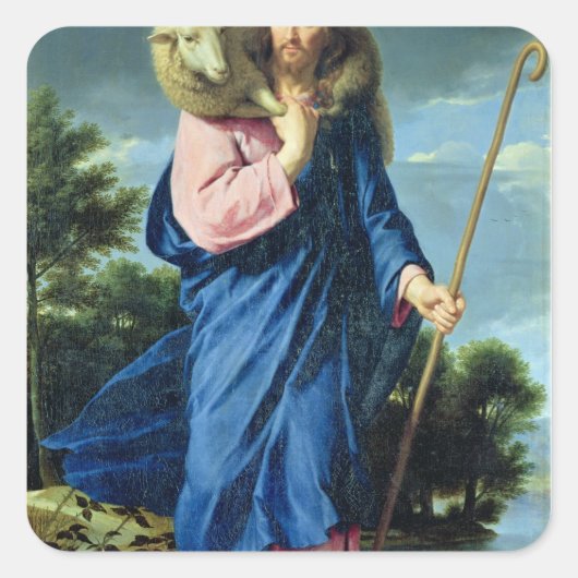 The Good Shepherd, c.1650-60 Vierkante Sticker (Voorkant)