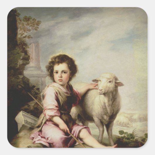 The Good Shepherd, c.1650 Vierkante Sticker (Voorkant)