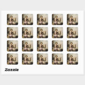 The Good Shepherd, Esteban Murillo Vierkante Sticker (Vel)