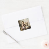 The Good Shepherd, Esteban Murillo Vierkante Sticker (Envelop)