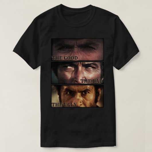 The Good The Bad The Ugly Classic Western T-shirt (Design voorkant)