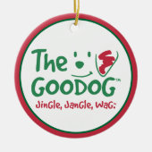 The Goodog™ Personalized Pet Photo Christmas Keramisch Ornament (Voorkant)