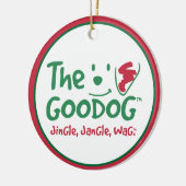 The Goodog™ Personalized Pet Photo Christmas Keramisch Ornament (Links)