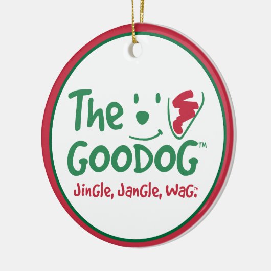The Goodog™ Personalized Pet Photo Christmas Keramisch Ornament (Links)