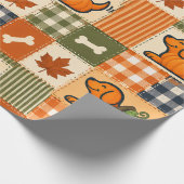 The Goodog™ Pompoen Patchwork Pup Cadeaupapier (Hoek)