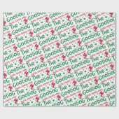 The Goodog™ Red & Green Christmas Dog Lover Cadeaupapier (Vlak)