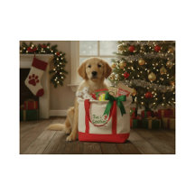 The Goodog™ Smiling Dog Silhouette Holiday Canvas 