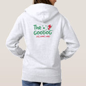 The Goodog™ Smiling Dog Silhouette Holiday Hoodie (Achterkant)