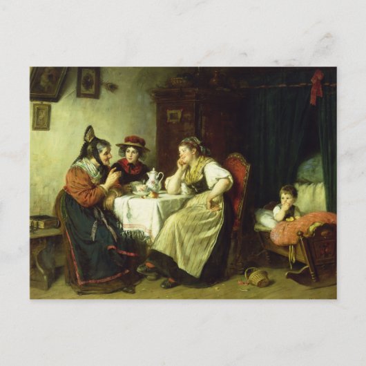 The Gossips, 1887 Briefkaart (Voorkant)