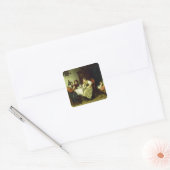 The Gossips, 1887 Vierkante Sticker (Envelop)