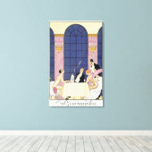 The Gourmands, 1920-30 (pochoir print) Canvas Afdruk (Insitu (Houten vloer))