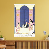 The Gourmands, 1920-30 (pochoir print) Canvas Afdruk (Insitu (Woonkamer))