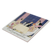 The Gourmands, 1920-30 (pochoir print) Tegeltje (Zijkant)