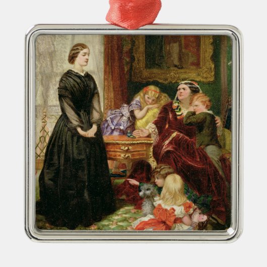 The Governess, 1860 (olie op canvas) Metalen Ornament (Voorkant)