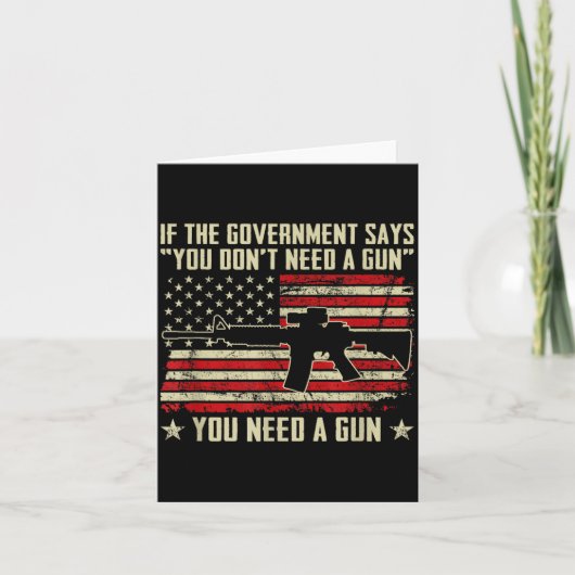 The Government Says You Don't Need A Gun - Funny P Kaart (Voorkant)