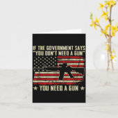 The Government Says You Don't Need A Gun - Funny P Kaart (Gele Bloem)