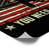 The Government Says You Don't Need A Gun - Funny P Poster (Hoek)