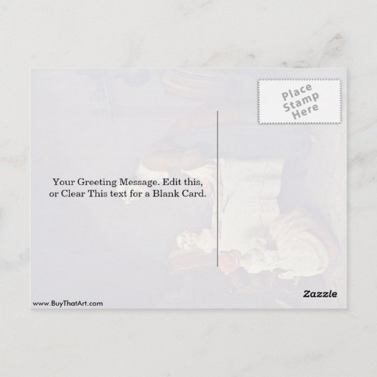 The Grace by Jean-Baptiste Simeon Chardin Briefkaart (Achterkant)