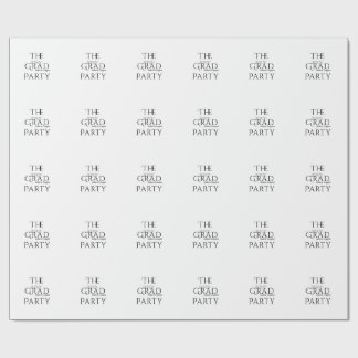 The grad party name 20XX bold letter graduatsimple Cadeaupapier