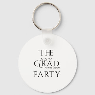 The grad party name 20XX bold letter graduatsimple Sleutelhanger