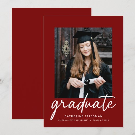 The Graduate Announcement Kaart (Voorkant / Achterkant)