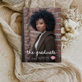 The Graduate | Foto met script en dop van elke kle Aankondiging