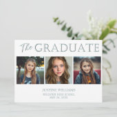 The Graduate in Pastel Green Announcement Aankondiging (Staand voorkant)