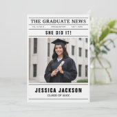The Graduate News Krant Sjabloon Multi-Foto  (Staand voorkant)