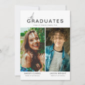 the GRADUATES', 2 foto Gezamenlijke Graduation Par Kaart (Voorkant)