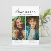 the GRADUATES', 2 foto Gezamenlijke Graduation Par Kaart (Staand voorkant)