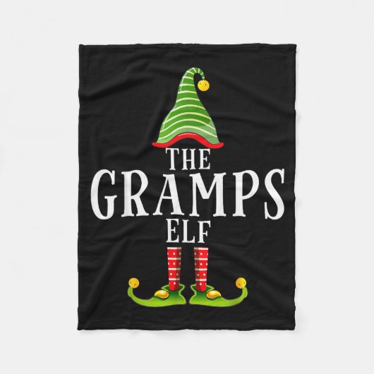 The Gramps Elf Funny Matching Pajama Xmas  Fleece Deken (Voorkant)