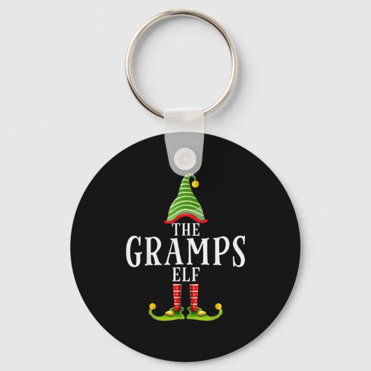 The Gramps Elf Funny Matching Pajama Xmas  Sleutelhanger (Voorkant)