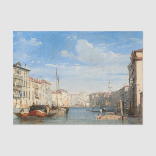 The Grand Canal, 1827 by Richard Parkes Bonington Tissuepapier (Voorkant)