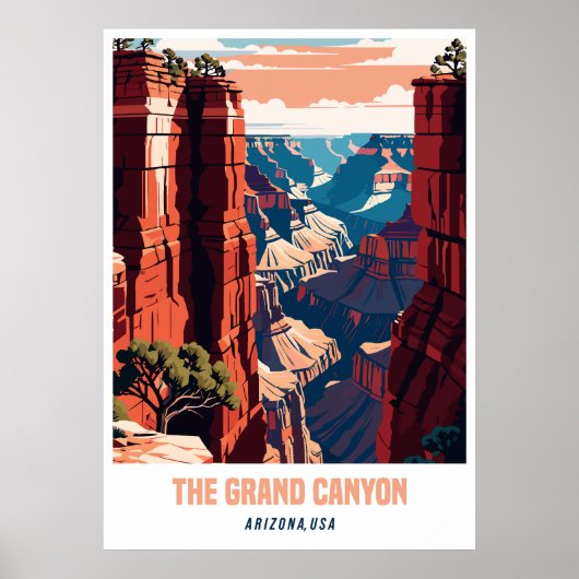 The Grand Canyon, Arizona, Verenigde Staten Modern Poster (Voorkant)