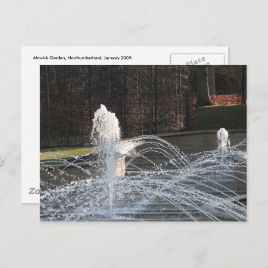 The Grand Cascade, Alnwick Garden Briefkaart (Voorkant / Achterkant)