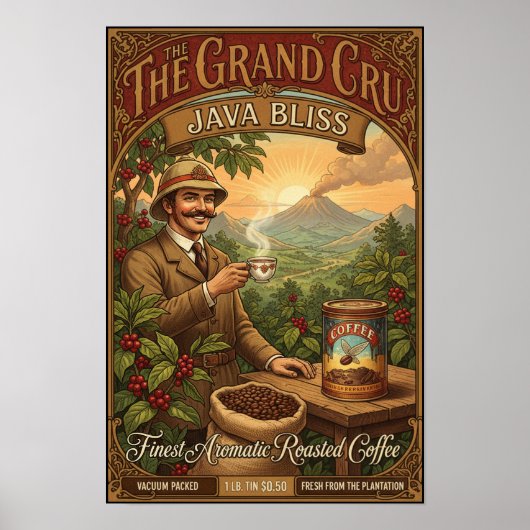 The Grand Cru Java Bliss Coffee Poster (Voorkant)