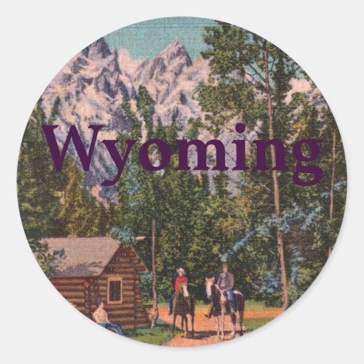 The Grand Tetons - Wyoming Ronde Sticker (Voorkant)
