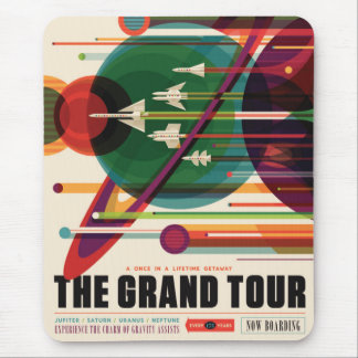 The Grand Tour - Retro NASA Travel Poster Mousepad Muismat