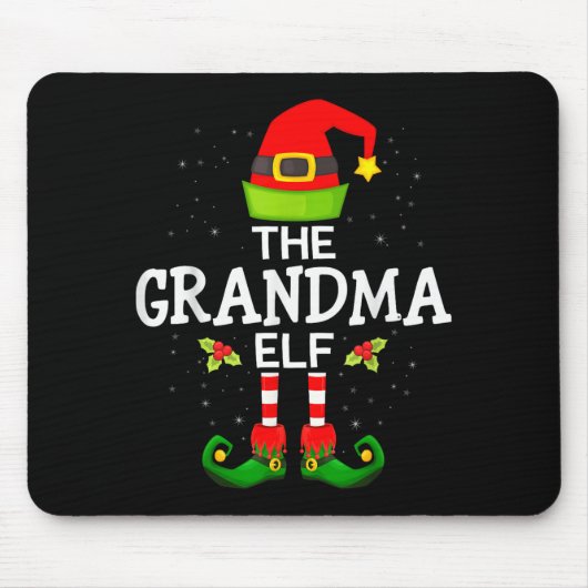 The Grandma Elf Christmas Family Matching Pajama Muismat (Voorkant)