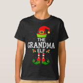 The Grandma Elf Christmas Family Matching Pajama T-shirt (Voorkant)