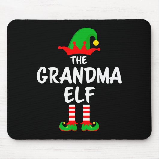 The Grandma Elf Matching Family Christmas Muismat (Voorkant)