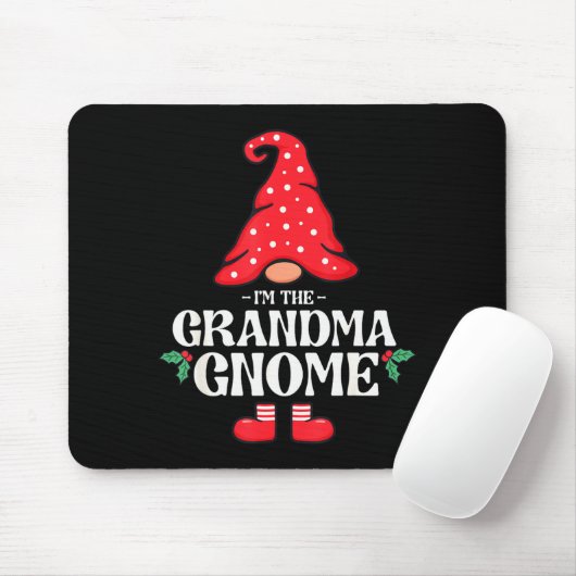 The Grandma Gnome Funny Family Matching Group Chri Muismat (Met muis)