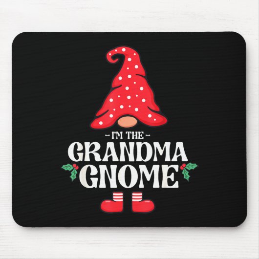 The Grandma Gnome Funny Family Matching Group Chri Muismat (Voorkant)