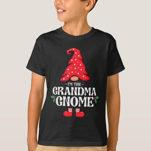 The Grandma Gnome Funny Family Matching Group Chri T-shirt (Voorkant)