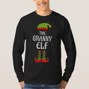 The Granny Elf Family Matching Group kerstpaj T-shirt