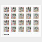 The Grape Harvest, 13e eeuw Vierkante Sticker (Vel)