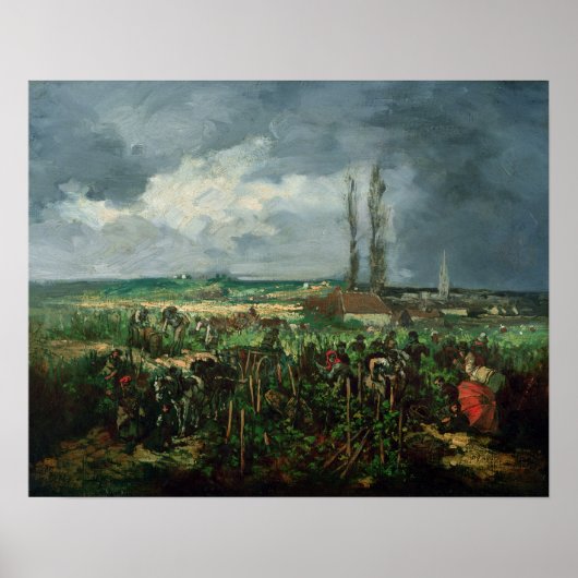 The Grape Harvest at Argenteuil, 1875 Poster (Voorkant)