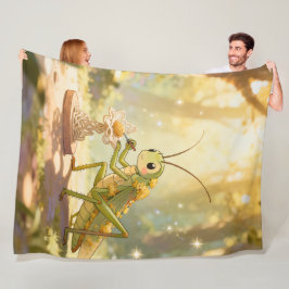The Grasshopper and the Nectar Artwork.1 Fleece Deken